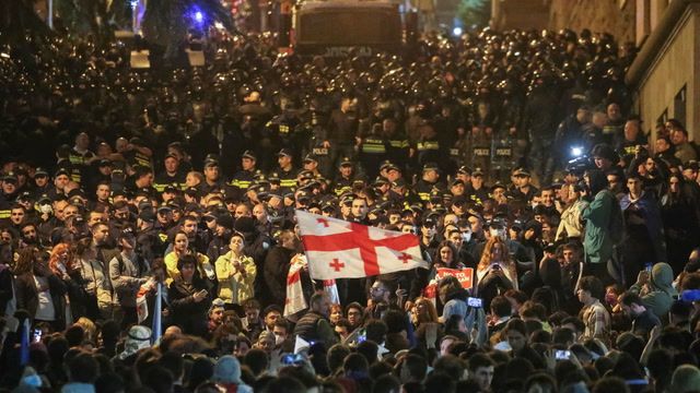 Thousands protest in Georgia after controversial bill approved