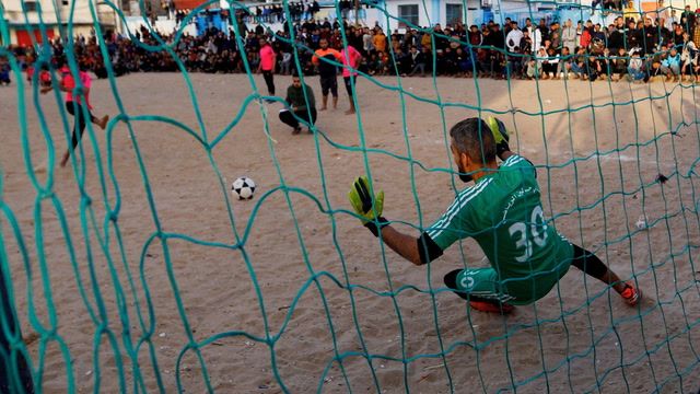 Palestinians in Gaza hold football tournament for peace