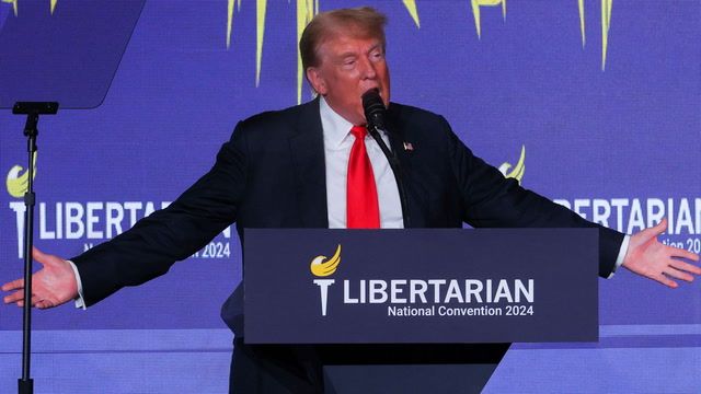 Trump heckled at Libertarian national conference