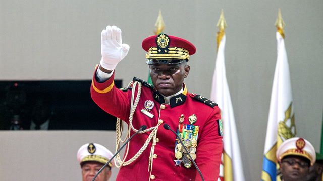 Gabon Army General sworn in as President