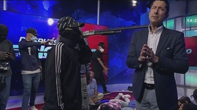 Armed gang storms Ecuador TV studio while on air