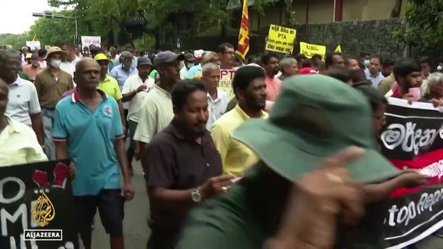 Sri Lankans rally against government crackdown on protests