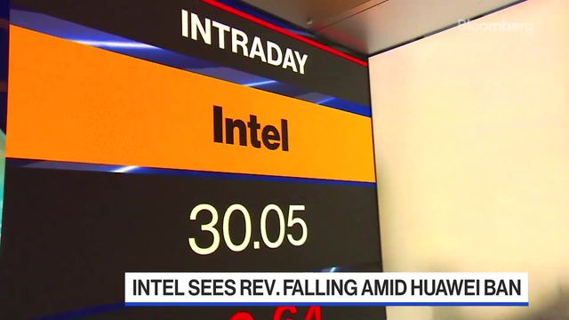 Intel sees revenue falling amid Huawei ban