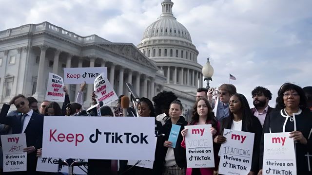 TikTok users protest potential ban in Washington