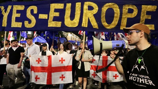 Georgians ‘march for Europe’ in protest against controversial bill