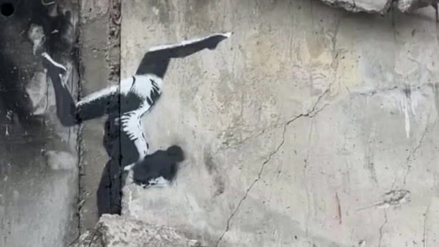 Banksy mural appears in Ukraine