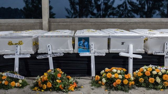 Funeral for dozens killed during protest in DR Congo