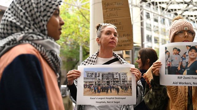 University of Sydney students stage a protest against Israel