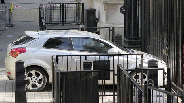Man arrested after car rams Downing Street gates