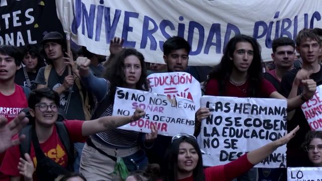 Huge protests march against Argentina's education cuts