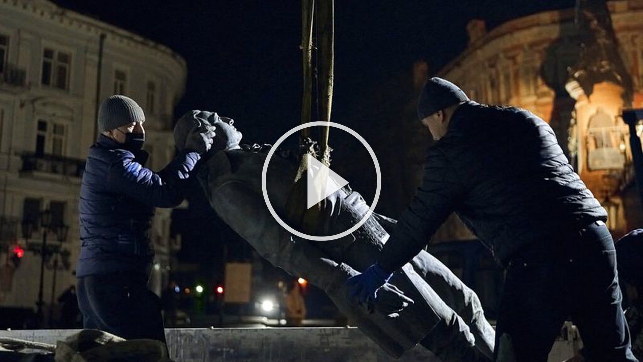Catherine the Great statue taken down in Odesa